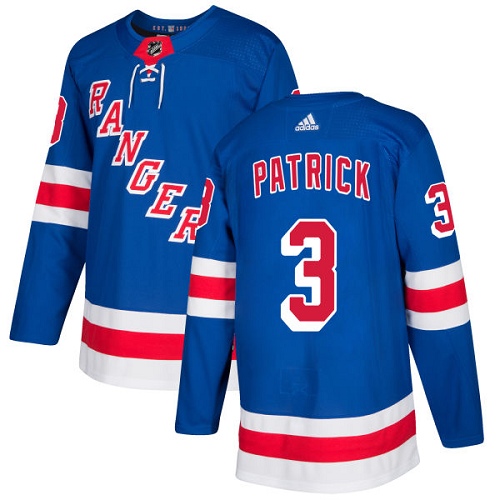 Adidas Men New York Rangers #3 James Patrick Royal Blue Home Authentic Stitched NHL Jersey->new york rangers->NHL Jersey